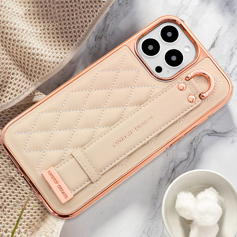 Leather Wallet Card Holder Phone Cover - Şık Lüks Yüzükli Bileklikli Kartlıklı Cüzdanlı