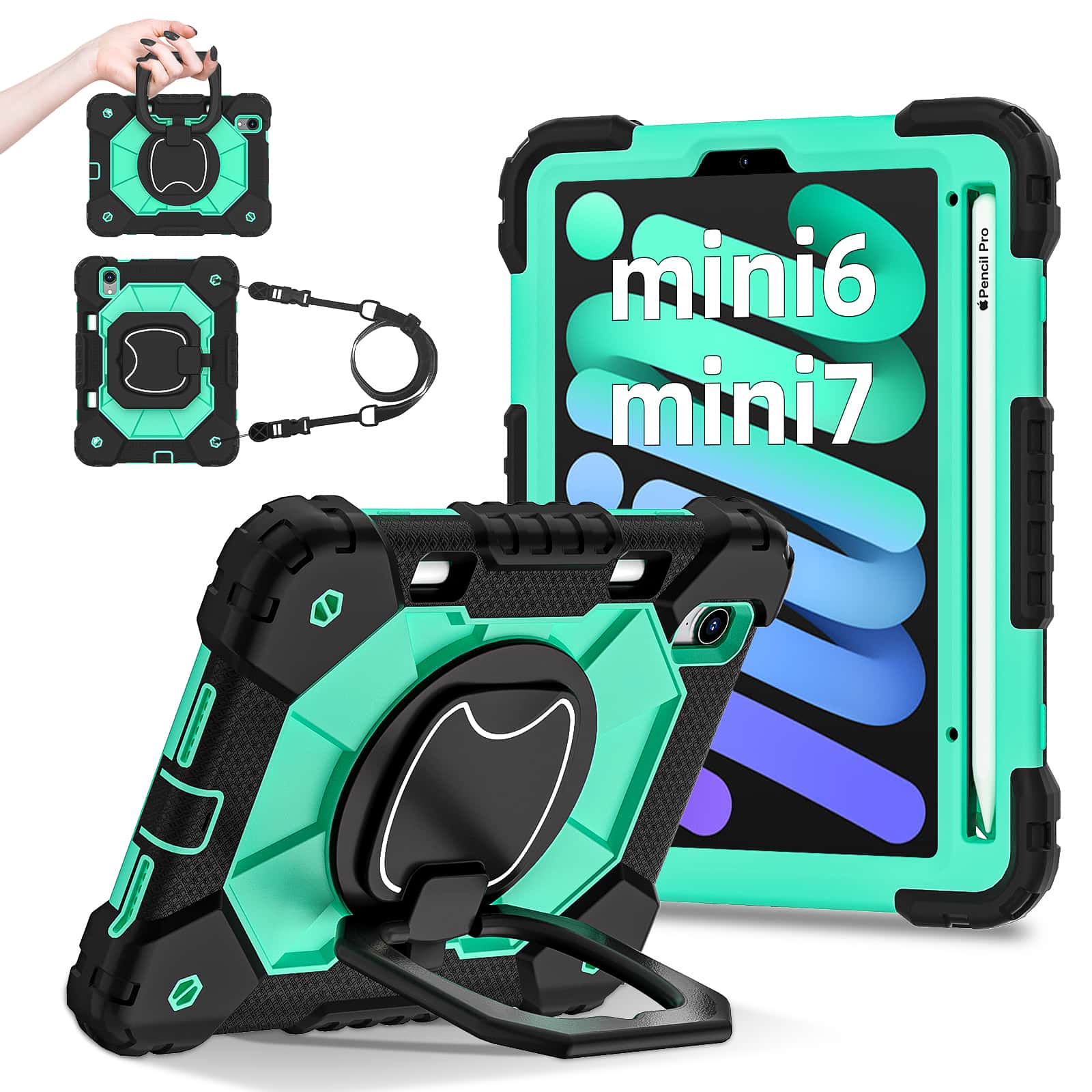 iPad Mini 6 A17 Pro için Darbe - Heavy Duty 360 Full Body Protective Case incelemesi ve fiyatı