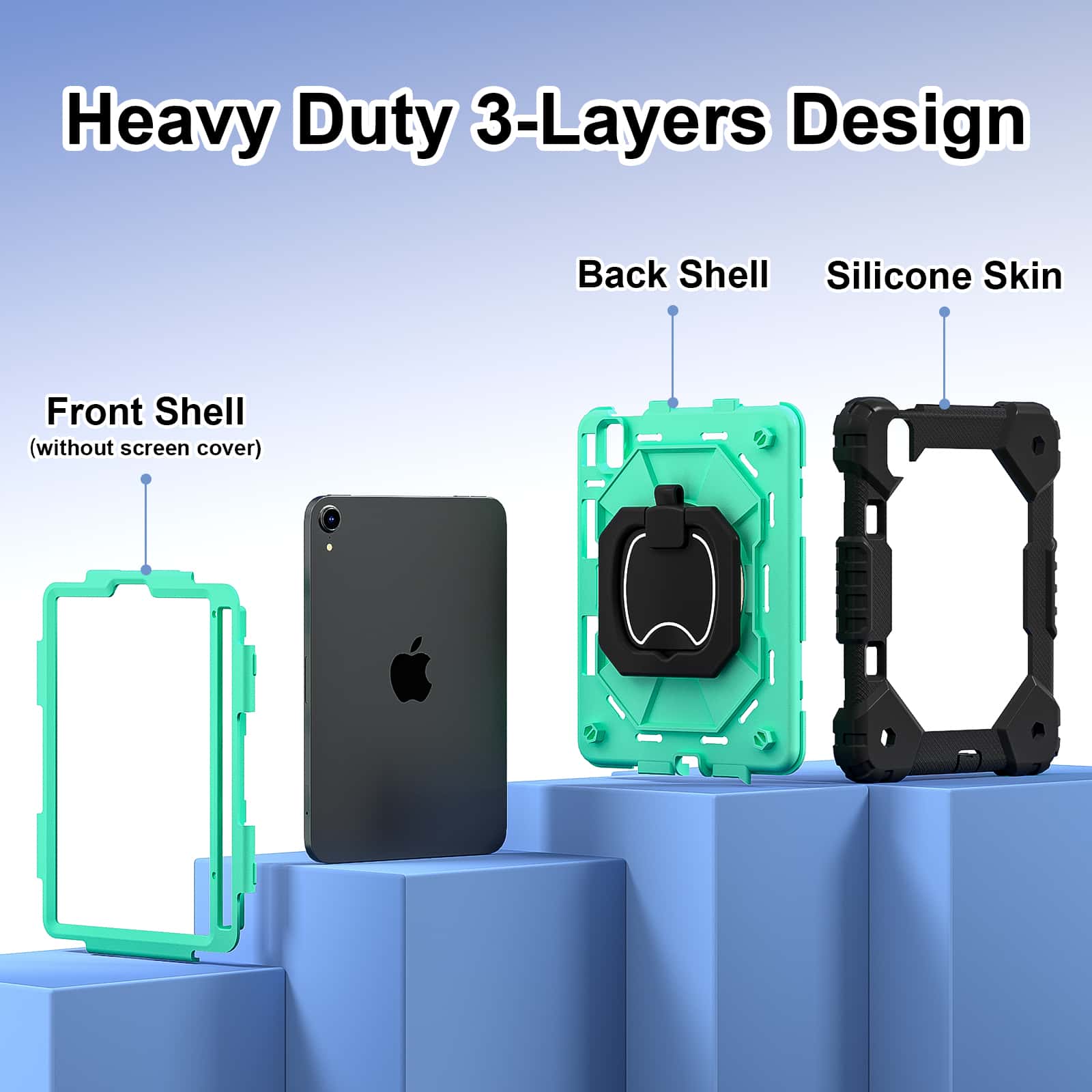 iPad Mini 6 A17 Pro için Darbe - Heavy Duty 360 Full Body Protective Case incelemesi ve fiyatı